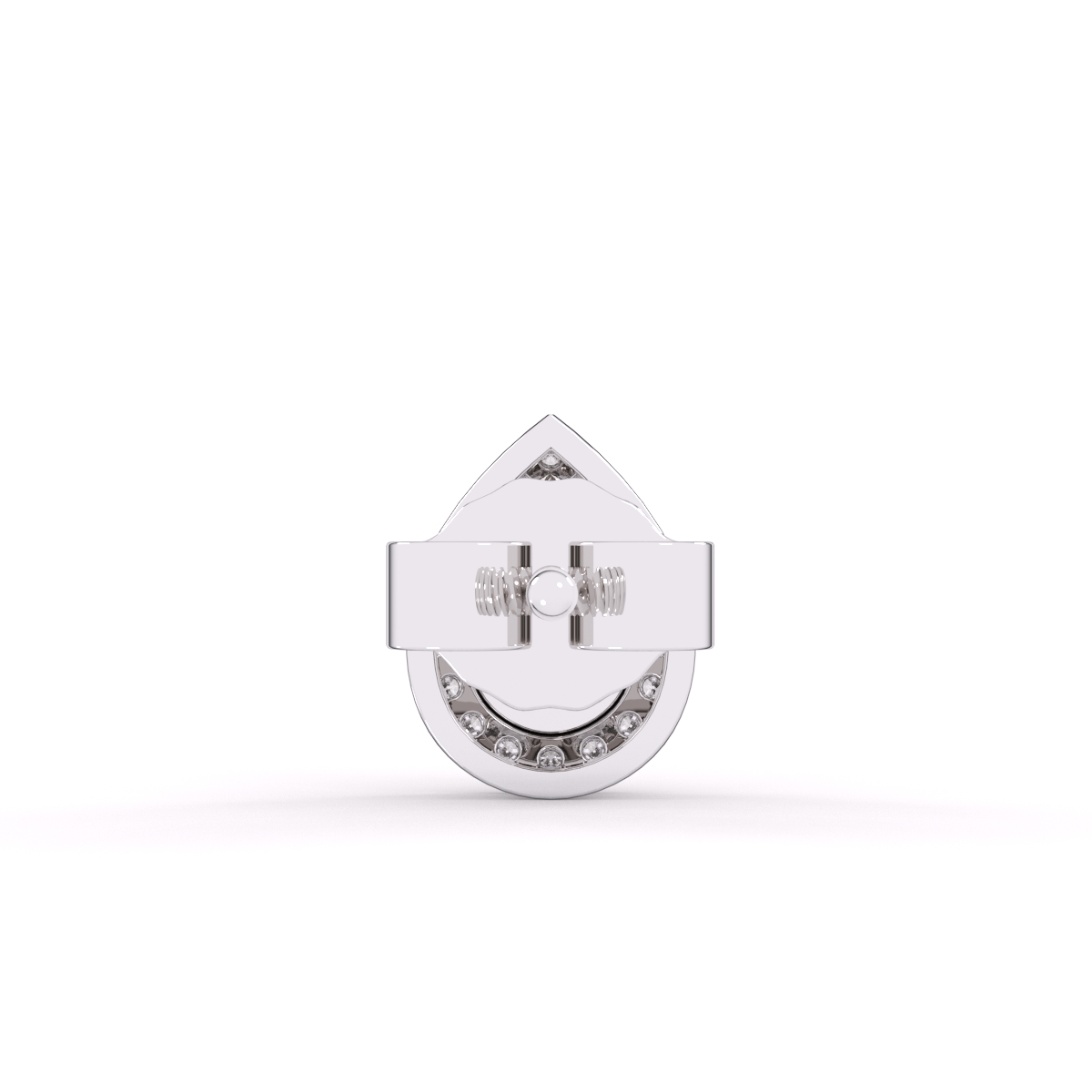 Pear Shape Diamond Halo Stud Earrings
